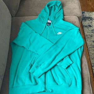 Women’s Nike Zip Up Hoodie, XL EUC, Teal